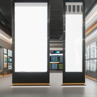 Écran LED capacitif flexible adhésif ultra-fin pour mur vidéo, affichage publicitaire intérieur, ascenseurs, magasins de détail, OEM