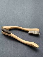 Brosse à craie d'escalade DIY à manche en bois et poils naturels, OEM pour salles d'escalade