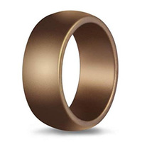 Bague en silicone incurvée de 8,7 mm de large, design minimaliste, mode européenne et américaine, bleu pour homme
