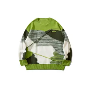 Новый дизайн 2024 Мужской свитер модный пуловер на заказ оптом Осень и зима поставщик на заказ вязаный свитер Трикотаж