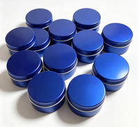 Pot en aluminium recyclable pour cosmétiques avec fenêtre transparente, plusieurs tailles, organisateur pour fournitures d'onglerie, rangement pour strass et bandes de sable