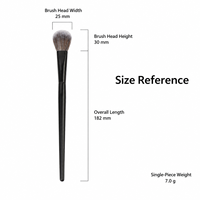 Pinceau de maquillage professionnel KB114 avec fibre de haute qualité de 0,07 mm, virole en aluminium épaissie et manche en bois de qualité supérieure