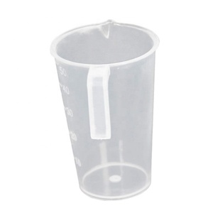 カスタムロゴ安い透明スケールビーカー50mlプラスチック計量カップ印刷卒業 - Product Image 3