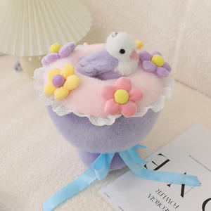 Di alta qualità piccolo uccello Bouquet di peluche Lovebird magnetico a spalla chiavetta anello bambola piccione pappagallo Festival regali - Product Image 2