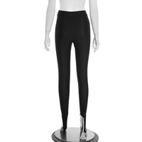 GX25428 Pantalon de jogging moulant uni pour femme, taille élastique, style streetwear, collection boutique de mode