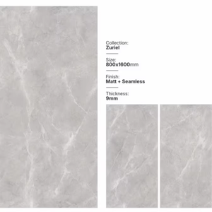 Azulejos de Porcelana Mate para Piso y Pared, 800x1600mm, Antibacterianos, Resistentes al Fuego, Sin Costuras, 8mm de Grosor, para Baño, Villa, Comedor - Product Image 2