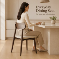 Chaise de bar contemporaine en bois rembourrée avec repose-pieds, tabouret de comptoir moderne pour café, restaurant, îlot de cuisine, usage commercial