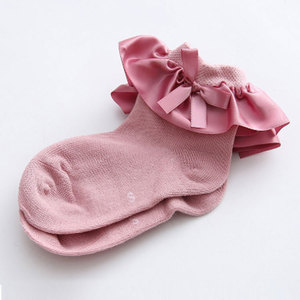 Venta al por mayor de moda coreana algodón arco lindo encaje bebé niñas volantes chico <span class=keywords><strong>Calcetines</strong></span> - Product Image 4
