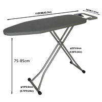 Planche à repasser murale verticale rétractable et rotative à 360° double face avec support pour fer à repasser