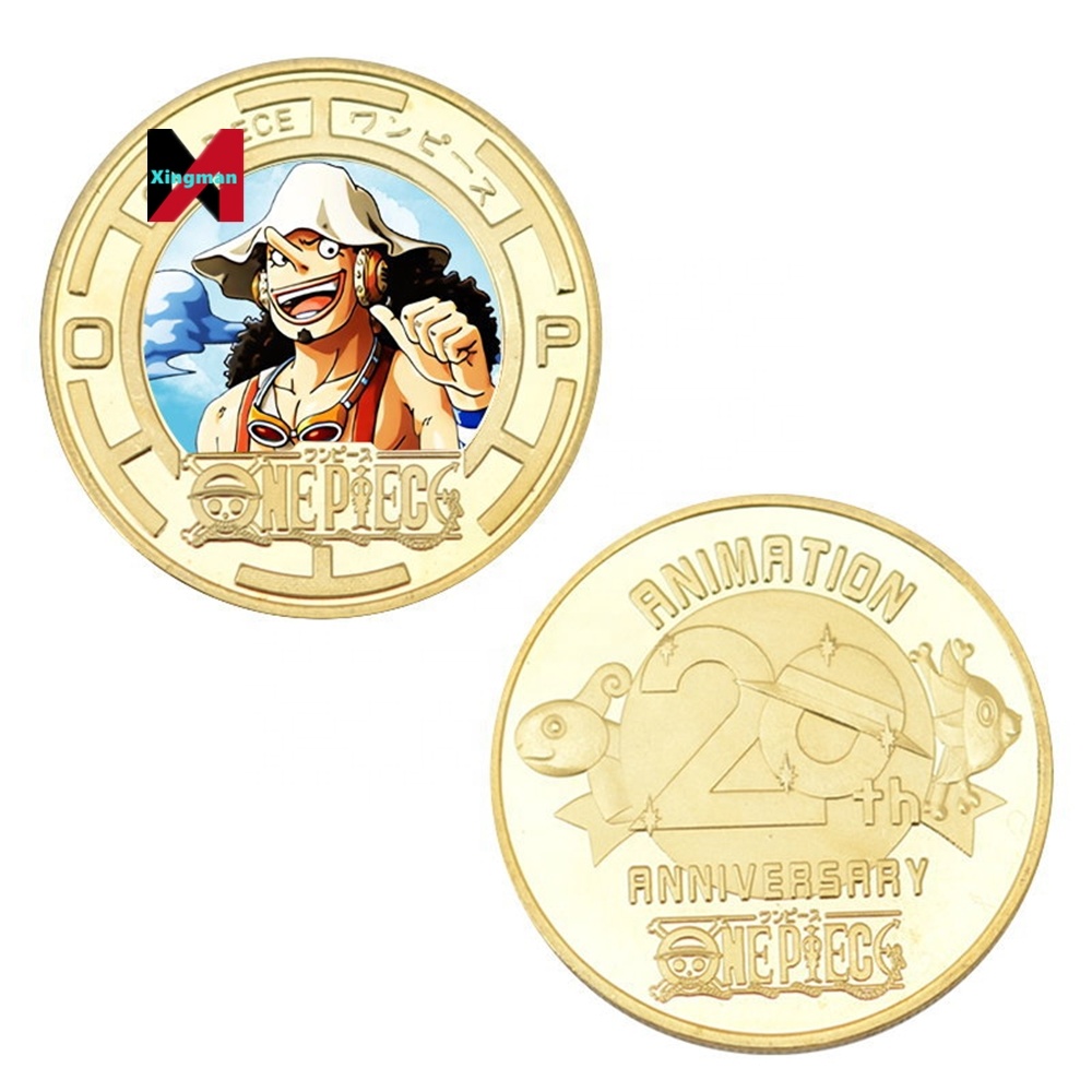 記念メダル　ワンピース　ルフィ 日本のアニメルフィゾロナミ記念ゴールドコインメタルクラフト
