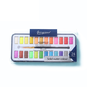 Juego <span class=keywords><strong>de</strong></span> <span class=keywords><strong>Pinturas</strong></span> <span class=keywords><strong>de</strong></span> Acuarela Sólidas Profesionales Giorgione, 12, 24, 36 Colores, Caja <span class=keywords><strong>de</strong></span> Lata, Juego <span class=keywords><strong>de</strong></span> Arte <span class=keywords><strong>de</strong></span> Acuarela con Pincel <span class=keywords><strong>de</strong></span> Pelo <span class=keywords><strong>de</strong></span> Nailon - Product Image 6