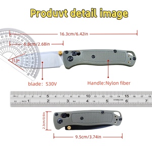 Cuchillos de Bolsillo Tácticos BUGOUT MINI533Custom OEM con Hojas S30V Drop Point para Camping, Mango de Fibra de Vidrio y Nylon, Grado Industrial ODM - Product Image 5