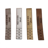 Cuillère/bâtonnet à shilajit en acier inoxydable avec long manche, écologique, fabriqué en Inde, 4 couleurs distinctives, tailles 1,0 g/0,75 g/0,5 g/0,25 g
