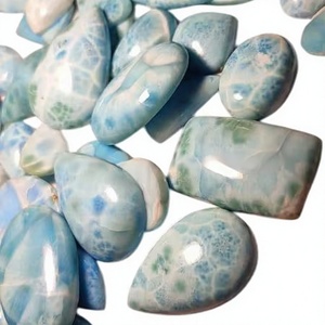 Lote de Gemas Sueltas de Larimar Natural, Cabujón, Formas y Tamaños Variados, Base Plana, Lisas, Piedras Semipreciosas, FAIJAN GEMS, Terceros - Product Image 1