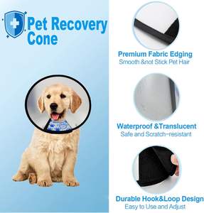 समायोज्य आधुनिक प्लास्टिक पालतू वसूली शंकु कॉलर बेगल डचशंड सर्जरी एलिज़ाबेथ कॉलर काटने से घाव m - Product Image 4