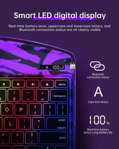Custodia Trasparente con Tastiera per <span class=keywords><strong>iPad</strong></span> Air 11 pollici/<span class=keywords><strong>iPad</strong></span> 10a generazione 10.9 pollici (2022) con Tastiera Retroilluminata, Touchpad, Supporto Girevole a 360° e Porta Matita - Product Image 2