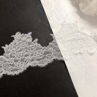 Bordure en dentelle florale blanche de 12 cm pour vêtements féminins LT2908B