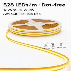 Yüksek Cri 90 her yerde ücretsiz kesim Cob Led şerit 528 cips 2700k 3000k 4000k 6500k herhangi bir yerde 24v 12v ücretsiz kesim Cob Led şerit ışık - Product Image 4