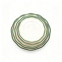 Ligne verte Plat poli en mélamine jetable en céramique de style traditionnel écologique Bord irrégulier pour plusieurs fêtes