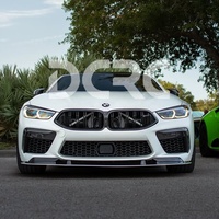 Pour BMW M8 F91 F92 F93 : Aileron arrière, calandre avant, diffuseur arrière, jupes latérales, rétroviseur en fibre de carbone véritable