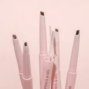 Oem Your Own Brand Double Sided Clear Brow Lift Gel E Lápis Private Label Vegan 2 Em 1 Eye Brow Lápis Com Gel Sobrancelha