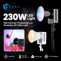 Vente en gros directe usine : Projecteur vidéo RGB 300W en alliage d'aluminium, contrôle par application, portable, personnalisation OEM pour photographie en studio et diffusion en direct
