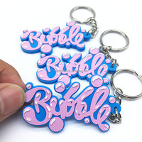 LLavero de goma de PVC suave personalizado de fábrica OEM 2D 3D logotipo comercial llaveros de Anime regalo de negocios de moda