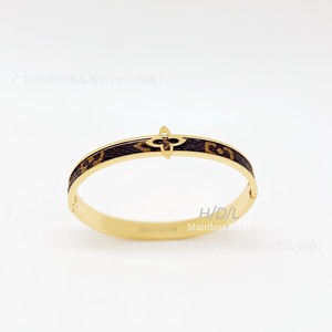 Jewelry Lvjia Vintage Leather Stainless Steel <strong>Bracelet</strong> H Women's Simple GG Fashion Stainless Steel <strong>Bracelet</strong> Factory - Product Image 6
