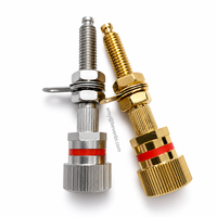 Bevenbi Bornes de connexion plaquées or en cuivre au tellurure pur, prise banane 4 mm, bornes audio pour amplificateur de haut-parleur Hi-Fi
