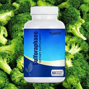 Complément alimentaire pour adultes en marque propre, capsules de sulforaphane de graines de brocoli naturelles pour la santé immunitaire, détoxification du foie, aliments santé - Product Image 1