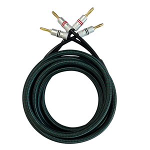 Câble audio pour enceintes home <span class=keywords><strong>cinéma</strong></span>, prix usine, cuivre nu plaqué or, connecteur 2 bananes, gaine PVC tressée - Product Image 3