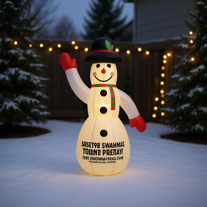 Pupazzo di Neve Gonfiabile per Decorazioni Natalizie da Esterno, Alto 1,8 Metri - Product Image 2