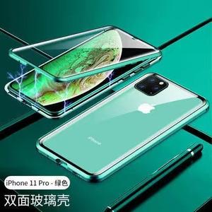 Étuis de téléphone 360 degrés couverture complète deux côtés en métal de luxe comme Photos pour Iphone 14pro Max 13 12pro 11 étui en verre trempé magnétique - Product Image 2