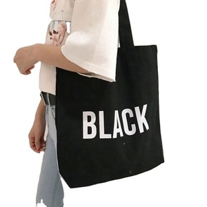 Wholesale Medium Capacity Organic Calico Black Cotton Canvas Grocery Shopping <b>Tote</b> <b>Bag</b> for Giveaways Swag Merchandise - Product Image 1