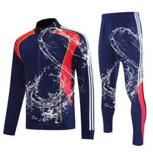 ชุดฝึกซ้อมฟุตบอลแขนยาวสำหรับฤดูใบไม้ร่วงและฤดูหนาว ระบายอากาศ ป้องกันแบคทีเรีย ผลิตจากโพลีเอสเตอร์ แห้งเร็ว เสื้อและกางเกง - Product Image 2