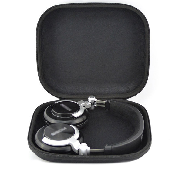 Wireless Headphones Case 100% Protection Hard Shell EVA Waterproof Shockproof Dustproof Strong Handle Storage Black Custom Size