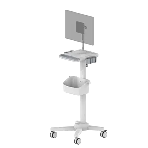 โรงพยาบาลการแพทย์เฟอร์นิเจอร์รถเข็นมือถืออัลตราซาวนด์ Doppler เครื่องตารางอลูมิเนียมรถเข็น US ECG รถเข็นยืน