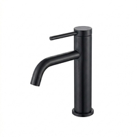 Robinet mélangeur chaud/froid de luxe haut de gamme moderne en acier inoxydable à montage sur pont, monotrou, avec cartouche céramique, garantie 5 ans, pour salles de bain résidentielles et hôtelières