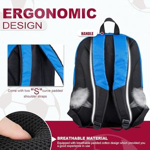 Muestra Gratis, Mochila Oxford Impermeable con Diseño Único de Personajes de Dibujos Animados para Adolescentes, Niños, Deportes Escolares, Fútbol, 36-57L - Product Image 1