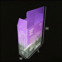 Boîte d'emballage pliable personnalisée en PET transparent, écologique, avec impression couleur UV, gaufrage à chaud et film protecteur pour