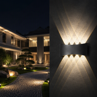 Lampes murales LED résidentielles à prix d'usine, homologuées CE, en aluminium, étanches IP65, à intensité variable, pour éclairage vers le haut et vers le bas