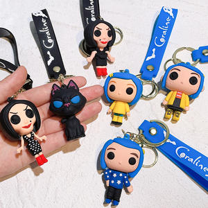 Llavero Creativo <span class=keywords><strong>de</strong></span> Halloween con Diseño <span class=keywords><strong>de</strong></span> Dibujos Animados <span class=keywords><strong>de</strong></span> <span class=keywords><strong>Coraline</strong></span> <span class=keywords><strong>y</strong></span> <span class=keywords><strong>la</strong></span> <span class=keywords><strong>Puerta</strong></span> <span class=keywords><strong>Secreta</strong></span>, Colgante <span class=keywords><strong>de</strong></span> Goma para Mochila, para Hombre <span class=keywords><strong>y</strong></span> Mujer - Product Image 4