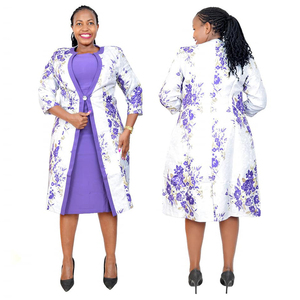 Vestido largo estilo africano con chaqueta para mujer, ideal para iglesia - Product Image 2