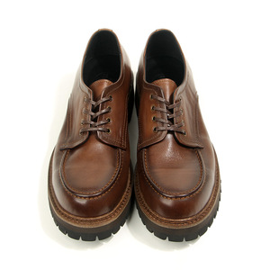 Chaussures rétro en cuir de cheval à bout rond, marron, talon bas, antidérapantes, style décontracté pour le travail, chaussures de marche pour hommes, taille 38-44 - Product Image 2