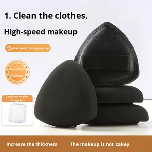 Esponja de maquillaje negra con forma de piña, base líquida, especial para maquillaje, sin polvo, súper suave, tipo malvavisco. - Product Image 5