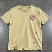 Kaos Pria Ukuran Besar Distressed Custom Grosir, Kaos Berat Oversize Distress, Kaos Streetwear Unisex Model Box