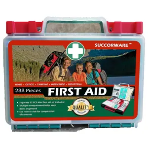Factory Wholesale Wall Mounted Workplace Plastic First Aid Kit Box Home Essentials Trauma Medical Plastic First Aid Box