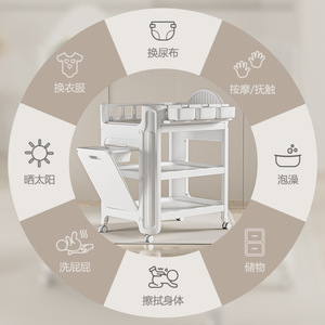 Mesa <span class=keywords><strong>cambiador</strong></span> de pañales para bebé al por mayor, mesa de lactancia Baby Touch, <span class=keywords><strong>cambiador</strong></span> móvil sencillo y económico, estante de baño para recién nacidos, móvil para cuna de bebé - Product Image 5