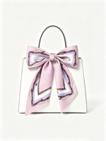 Foulard carré en soie 53*53, imprimé oiseaux et fleurs chinoises et chaîne rétro, pour tenue, décoration de sac et cadeau