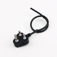 Prise standard sud-africaine personnalisée, prise à 3 broches, fil noir, rallonge électrique industrielle, 250V 16A pour usage industriel
